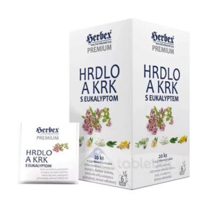 Herbex PREMIUM HRDLO A KRK s eukalyptom bylinný čaj